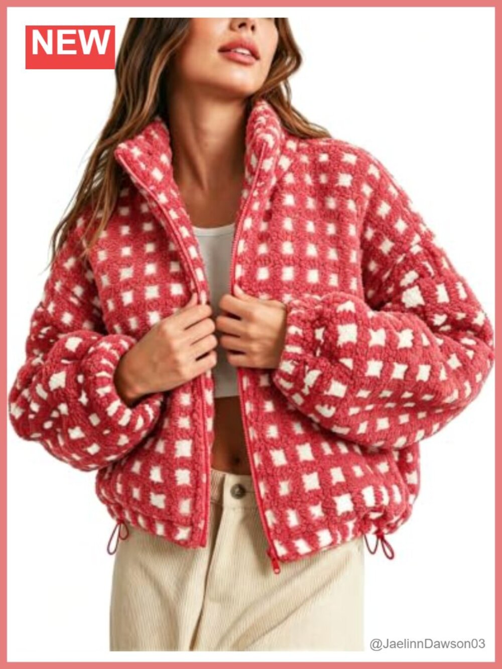 Women Fleece Jacket Long Sleeve Zip Up Fuzzy Sherpa Coat Warm Outwear